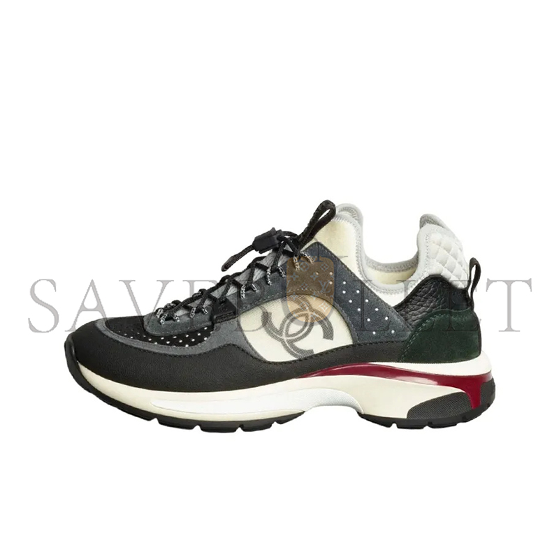 CHANEL SNEAKERS FABRIC, SUEDE CALFSKIN, MESH & FABRIC BLACK, DARK GRAY, WHITE & LIGHT GRAY G39488 Y56142 K4948